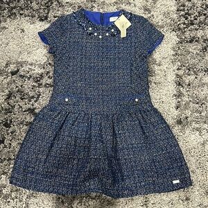Pili Carrera Navy Pearl Dress